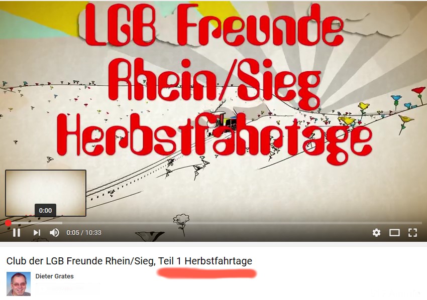 Club der LGB Freunde Rhein Sieg - Herbstfahrtage 2016 - Teil 1 
