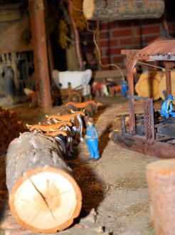 Teilausschnit der Logging Railroad unseres Clubs im Domizil in M�nchengladbach