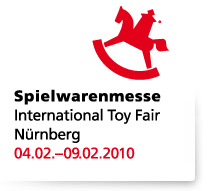 Logo und Zeitraum der fr Fachbesucher geffneten Spielwarenmesse in Nrnberg. 