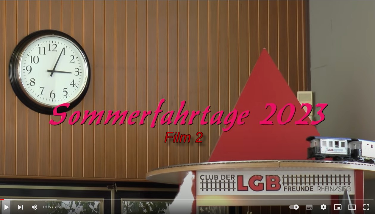 Teil 2 Sommerfahrtage 2023 von Dieter Grates beim Club der LGB Freunde Rhein Sieg - Albula Bahn im Keller. 