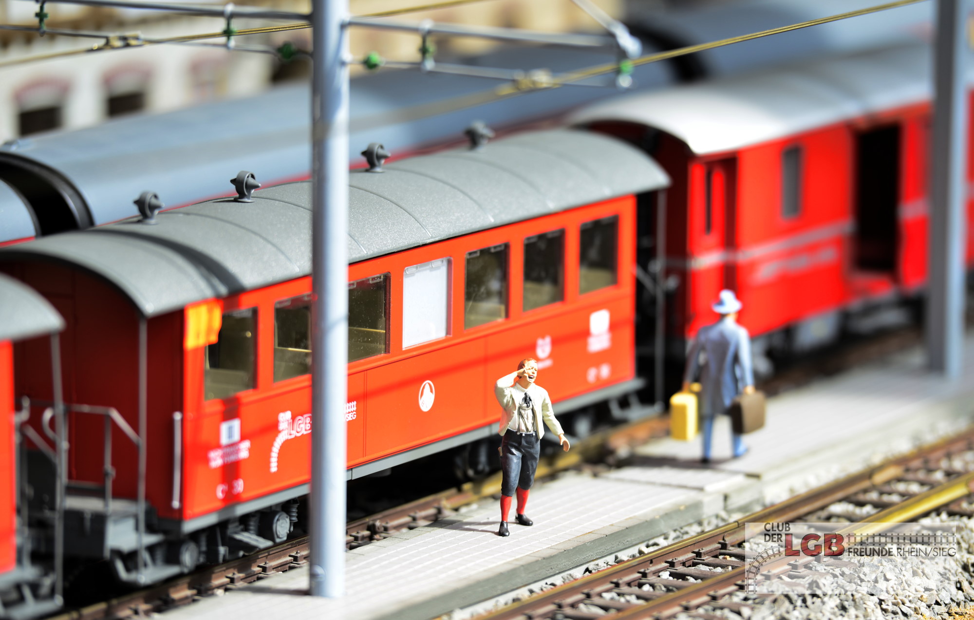 Hier stand bei den Sommerfahrtagen unser Jubilumswagen von 11kV auf der Anlage. 