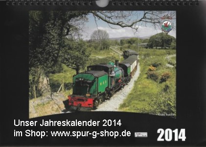 Unser Kalender mit 13 herrlichen Motiven von Schmalspurbahnen und Modellbahnen für 2014