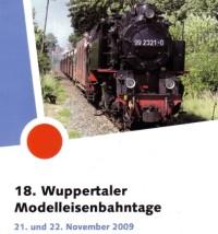 21. und 22. 11. 2009 - 18. Wuppertaler Modelleisenbahntage  - auf´s Bild klicken und Info runterladen. 