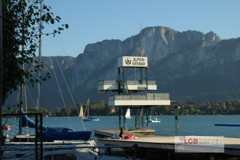 Willkommen am Mondsee in sterreich. Heimat vieler Schmalspurbahnen und der Lotus Lokstation von Marion Htzel !