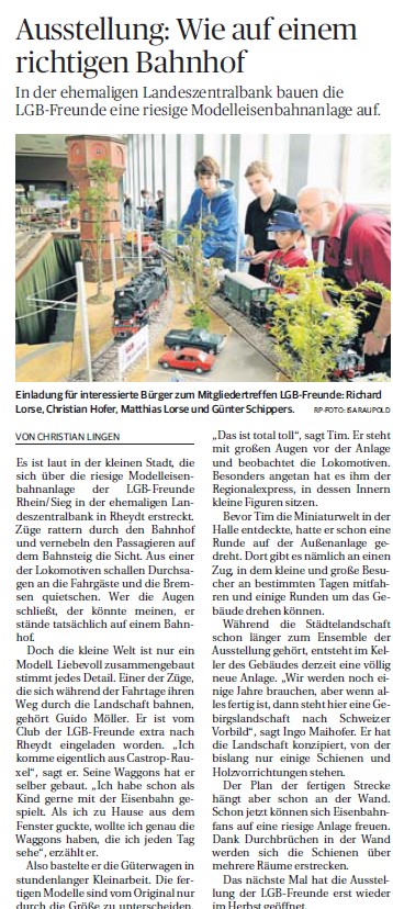 Ausschnitt C3 aus der Rheinischen Post vom Montag, den 27.05.2013