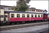 Personenwagen der Harzer Schmlaspurbahnen in Spur G - Modell Nr. 35740 in rot / beiger Lackierung