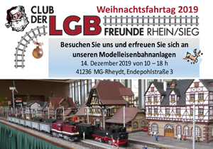 Samstag, Samstag, Samstag, 14. Dezember 2019 - Weihnachtsfahrtag im Clubdomizil 2019. 