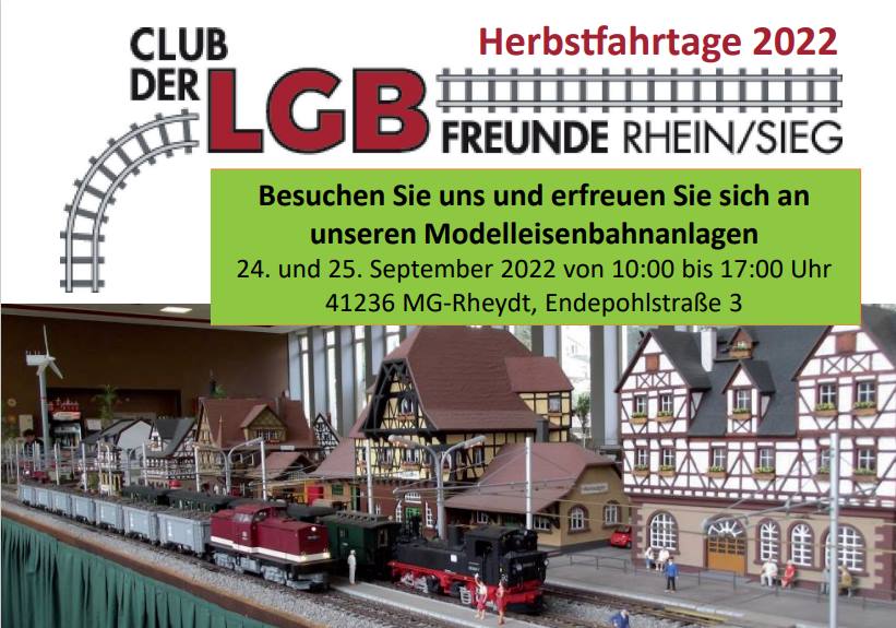 Herbstfahrtage 2022 - Flyer steht als Download zur Verfgung. 