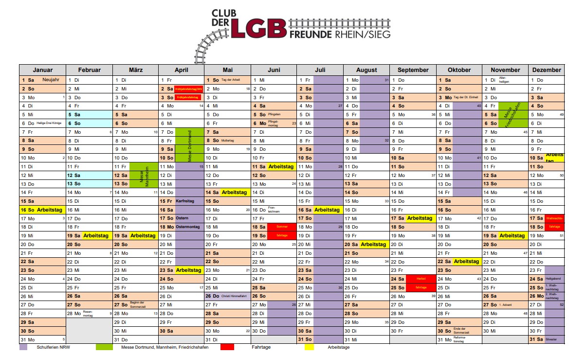 Unsere erste Planung fr die Termine im neuen Jahr 2022